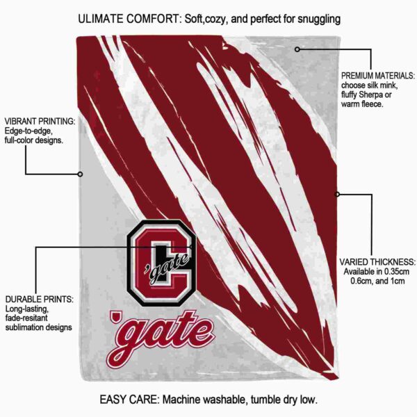 colgate raiders brushstrokes maroon white blanket new arrival