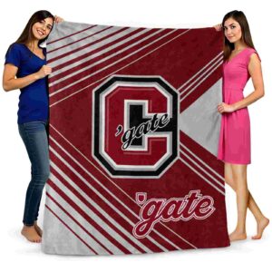 colgate raiders diagonal stripes maroon blanket fashion forward