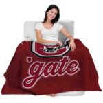 colgate raiders grunge texture maroon blanket latest model