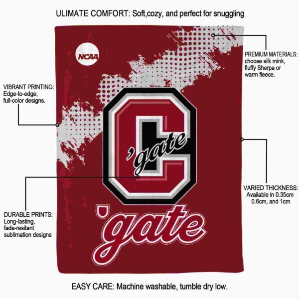 colgate raiders grunge texture maroon blanket new arrival