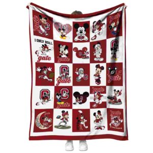 colgate raiders mickey minnie maroon white blanket best selling