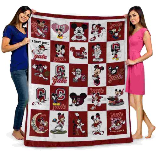 colgate raiders mickey minnie maroon white blanket fashion forward