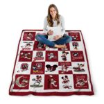 colgate raiders mickey minnie maroon white blanket high quality