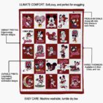 colgate raiders mickey minnie maroon white blanket new arrival