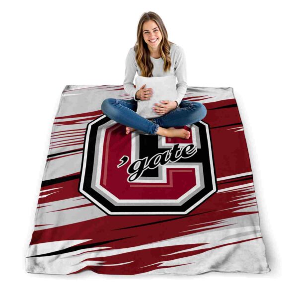 colgate raiders paint streaks maroon white blanket high quality