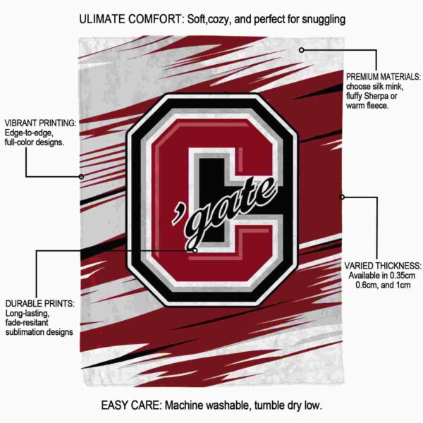 colgate raiders paint streaks maroon white blanket new arrival
