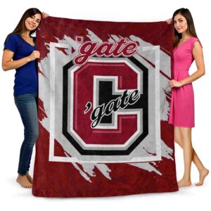 colgate raiders splatter effect maroon blanket fashion forward