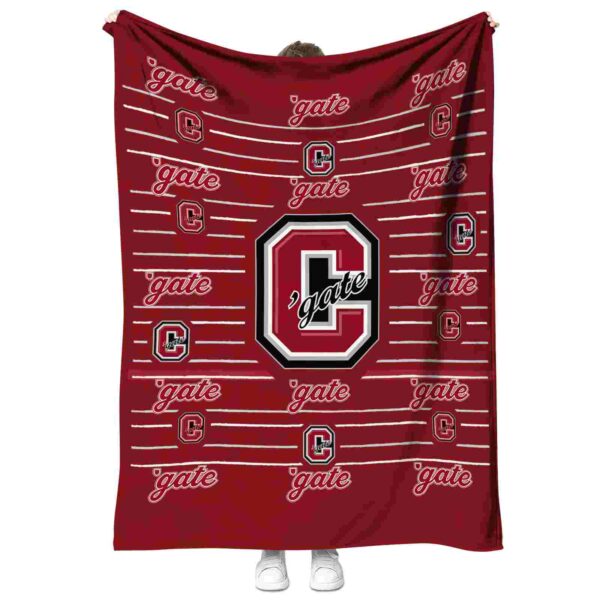 colgate raiders striped pattern maroon blanket best selling