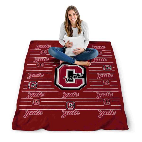 colgate raiders striped pattern maroon blanket high quality