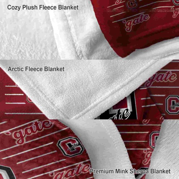colgate raiders striped pattern maroon blanket premium grade