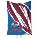 colorado avalanche brushstrokes burgundy white blanket best selling