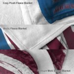 colorado avalanche brushstrokes burgundy white blanket best selling