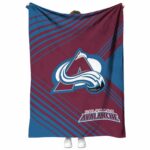 colorado avalanche diagonal stripes burgundy blanket best selling