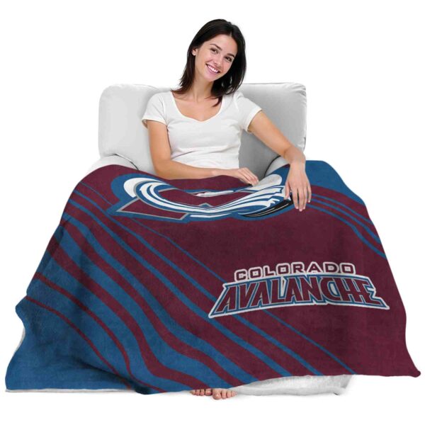 colorado avalanche diagonal stripes burgundy blanket latest model
