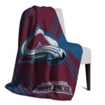 colorado avalanche diagonal stripes burgundy blanket top rated