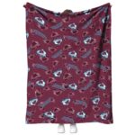 colorado avalanche diehard fans burgundy blanket best selling