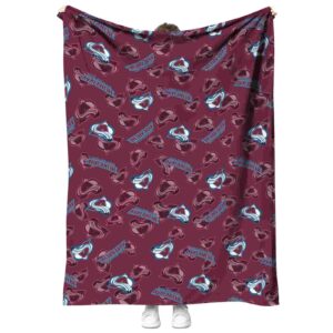 colorado avalanche diehard fans burgundy blanket best selling