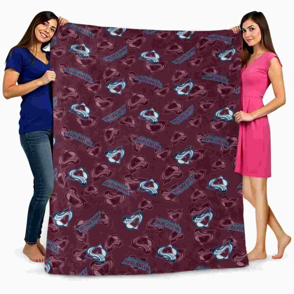 colorado avalanche diehard fans burgundy blanket fashion forward