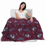 colorado avalanche diehard fans burgundy blanket latest model