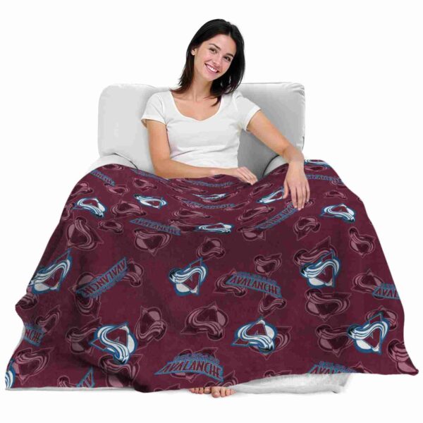 colorado avalanche diehard fans burgundy blanket latest model