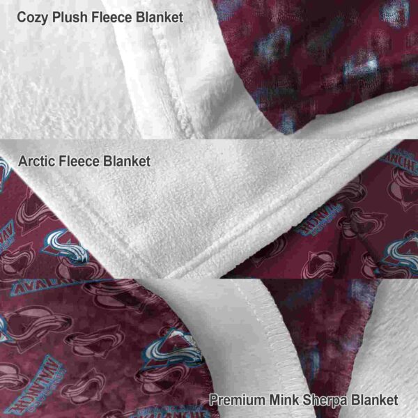colorado avalanche diehard fans burgundy blanket premium grade