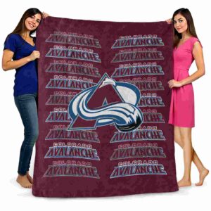 colorado avalanche fan pride burgundy blanket fashion forward