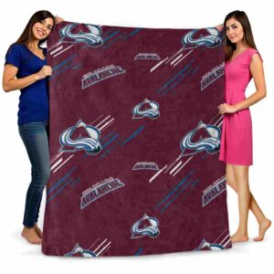 colorado avalanche fan spirit burgundy blanket fashion forward