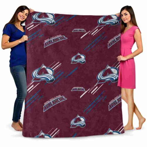 colorado avalanche fan spirit burgundy blanket fashion forward