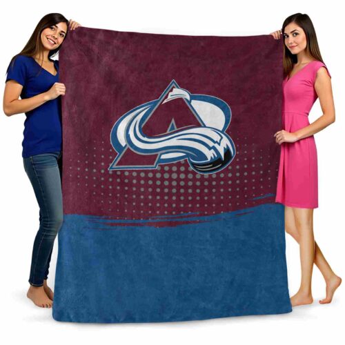 colorado avalanche gradient dots burgundy blanket fashion forward