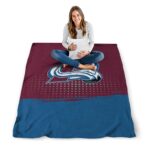 colorado avalanche gradient dots burgundy blanket best selling