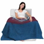 colorado avalanche gradient dots burgundy blanket best selling