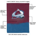 colorado avalanche gradient dots burgundy blanket best selling