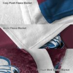 colorado avalanche gradient dots burgundy blanket best selling