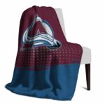 colorado avalanche gradient dots burgundy blanket best selling