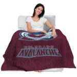 colorado avalanche grunge texture burgundy blanket best selling