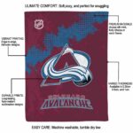 colorado avalanche grunge texture burgundy blanket best selling