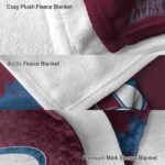 colorado avalanche grunge texture burgundy blanket best selling