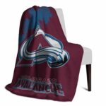 colorado avalanche grunge texture burgundy blanket best selling