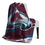 colorado avalanche paint streaks burgundy white blanket best selling