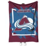 colorado avalanche splatter effect burgundy blanket best selling