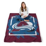 colorado avalanche splatter effect burgundy blanket best selling