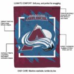 colorado avalanche splatter effect burgundy blanket best selling