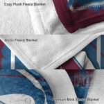 colorado avalanche splatter effect burgundy blanket best selling