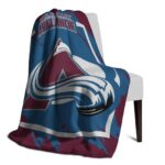 colorado avalanche splatter effect burgundy blanket best selling