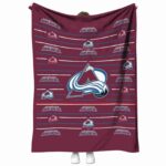 colorado avalanche striped pattern burgundy blanket best selling
