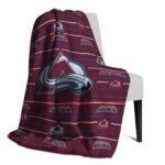 colorado avalanche striped pattern burgundy blanket top rated