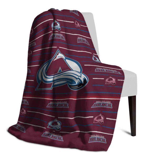colorado avalanche striped pattern burgundy blanket top rated