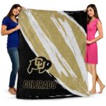 colorado buffaloes brushstrokes gold white blanket fashion forward