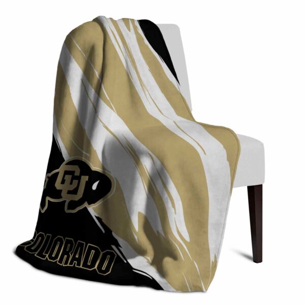 colorado buffaloes brushstrokes gold white blanket top rated