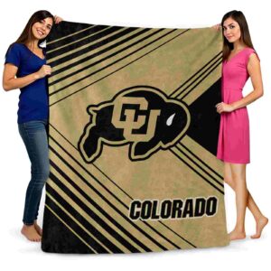 colorado buffaloes diagonal stripes gold blanket fashion forward